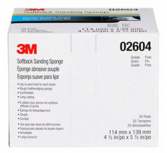 3M™ Softback Sanding Sponge, 02604 ; 4 1/2 in x 5 1/2 in (11.43 cm x 13.97 cm), Fine