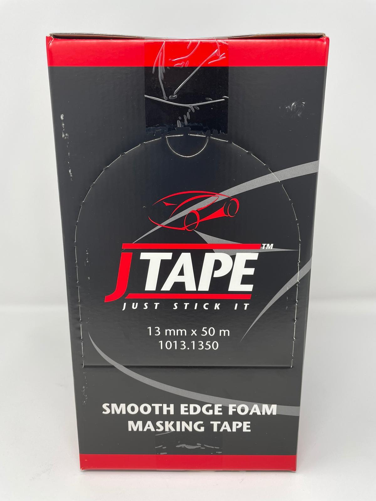 Jtape 1013.1350 Smooth Edge Foam Masking Tape – 13mm X 50m Roll, White