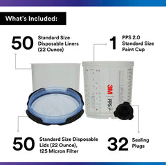 3M™ PPS™ Series 2.0 Standard Cup System Kit, 26301, 125U, 22 fl oz (650 mL) | Buy Online | RefinishMall.com